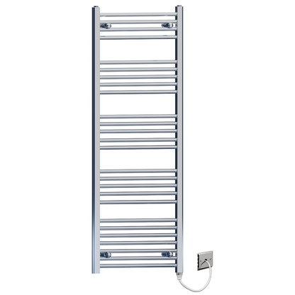  400mm x 1400mm Chrome Electric Heated Towel Rail Radiator 