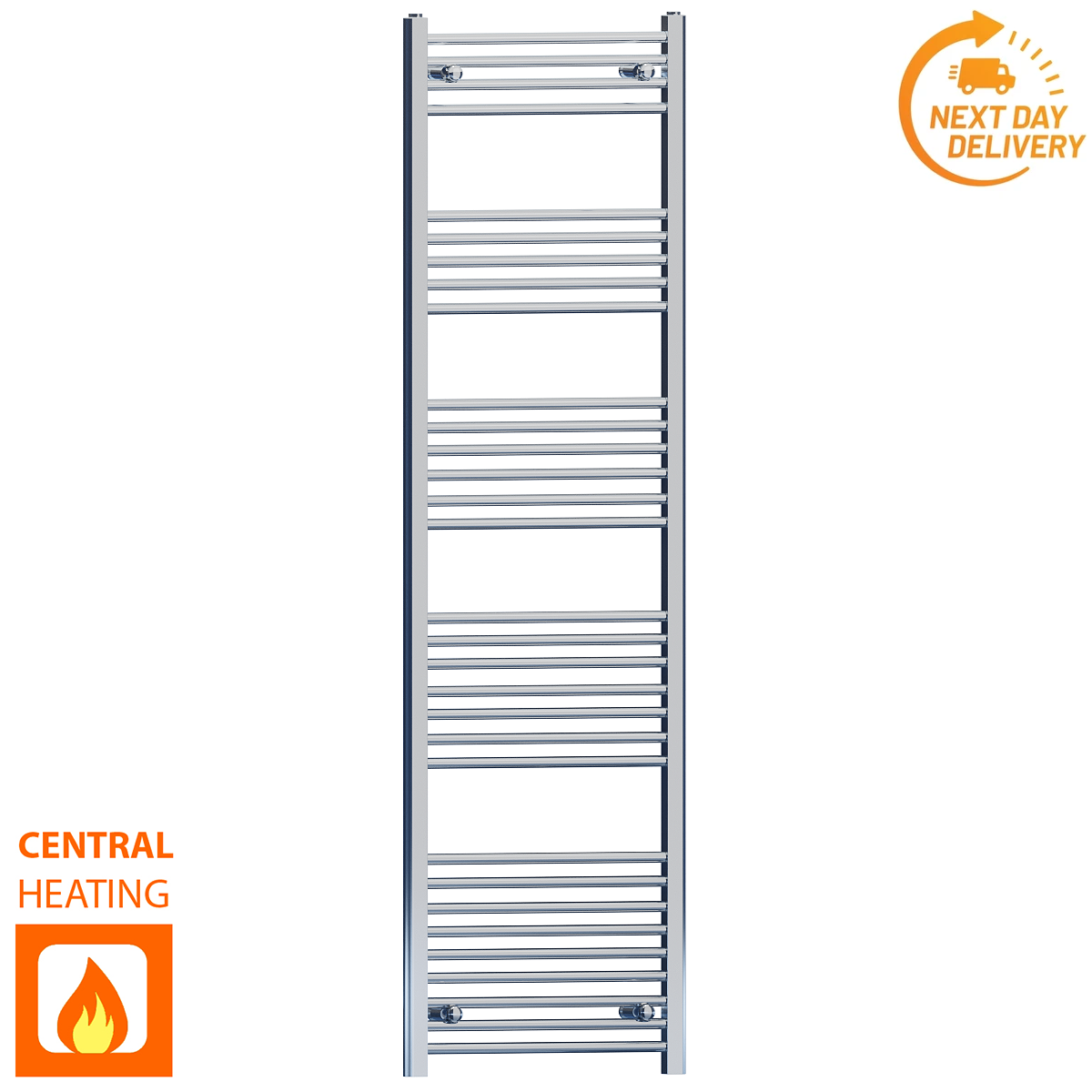 FC45 180 Chrome Towel Rail Radiator Central Heating Valves 61bd3017 0207 48b1 b288 10995ef7543b