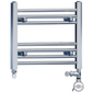 600mm x 400mm Dual Fuel Chrome Heated Towel Rail Radiator 