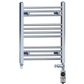 450mm x 600mm Dual Fuel Small Chrome Heated Towel Rail Radiator 