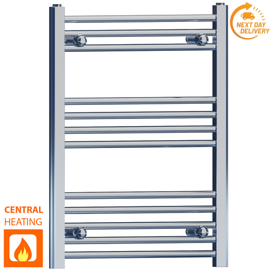 500mm x 700mm Small Chrome Heated Towel Rail Radiator