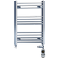 500mm x 700mm Dual Fuel Small Chrome Heated Towel Rail Radiator 