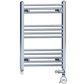 400mm x 700mm Dual Fuel Small Chrome Heated Towel Rail Radiator 