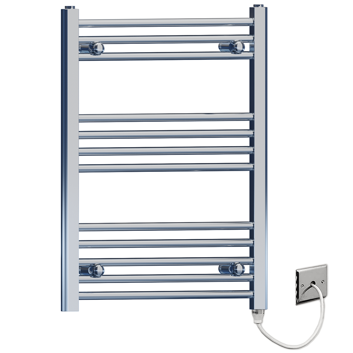 FC45 70 Chrome Towel Rail Radiator Electric Standard Manual PFS