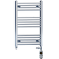 450mm x 800mm Dual Fuel Small Chrome Heated Towel Rail Radiator 