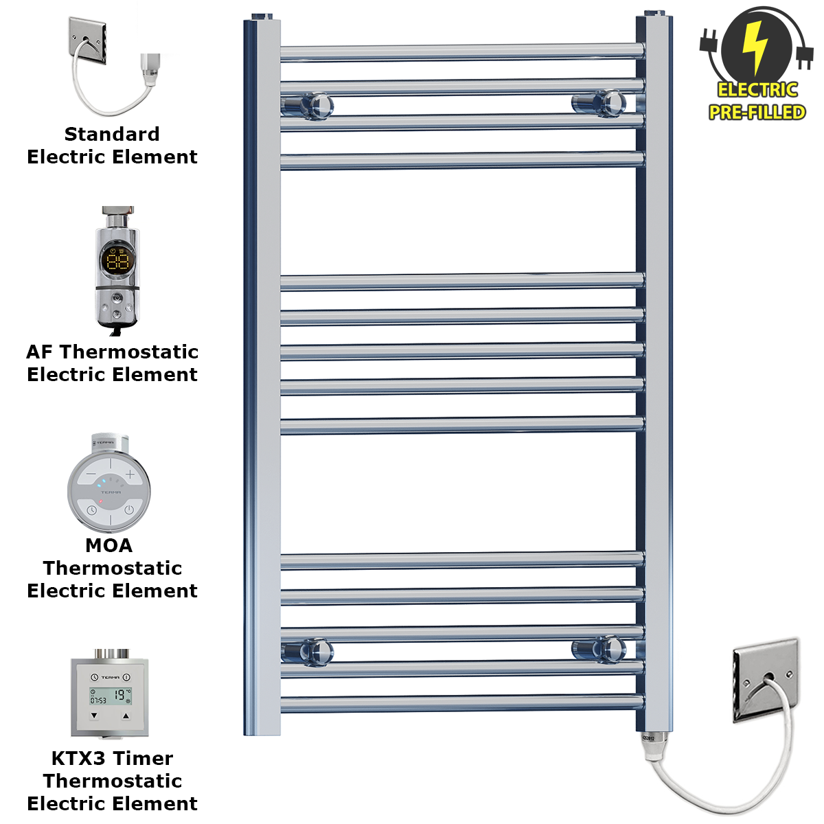 FC45 80 Chrome Towel Rail Radiator Warmer Heater Electric Thermostatic Timer Terma MOA AF PFS eaec2e62 875b 4942 ad31 d2ca22fc940e