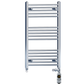 400mm x 900mm Dual Fuel Small Chrome Heated Towel Rail Radiator 