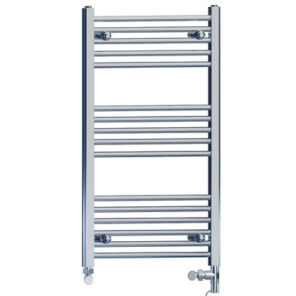  450mm x 900mm Dual Fuel Small Chrome Heated Mtowel Rail Radiator 