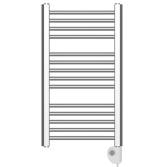 500 x 800mm Polished Chrome Heated Towel Rail Radiator Electric Ready-to-Install