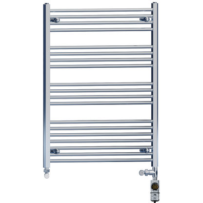  800mm x 1000mm Dual Fuel Chrome Heated Towel Rail Radiator 