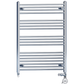 800mm x 1000mm Dual Fuel Chrome Heated Towel Rail Radiator 