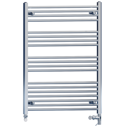 700mm x 1000mm Dual Fuel Chrome Heated Towel Rail Radiator