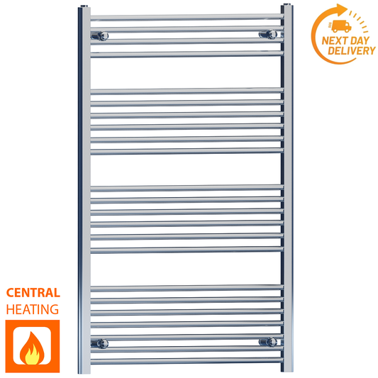 800mm x 1200mm Chrome Heated Towel Rail Radiator