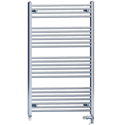  700mm x 1200mm Dual Fuel Chrome Heated Towel Rail Radiator 