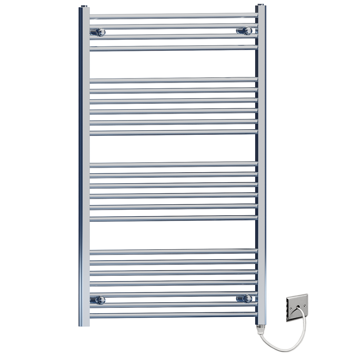 FC70 120 Chrome Towel Rail Radiator Electric Standard Manual PFS