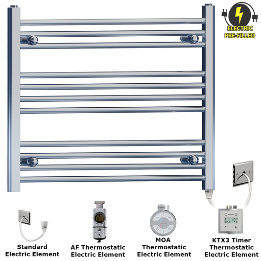 900mm x 600mm Chrome Electric Heated Towel Rail Radiator