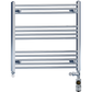 800mm x 700mm Dual Fuel Chrome Heated Towel Rail Radiator 