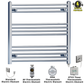 900mm x 700mm Chrome Electric Heated Towel Rail Radiator 