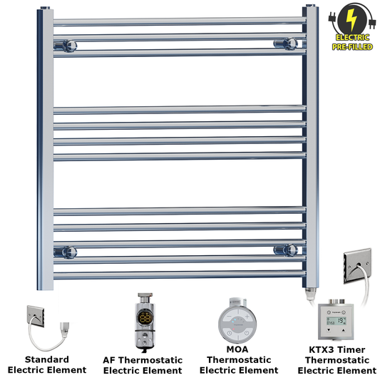 900mm x 700mm Chrome Electric Heated Towel Rail Radiator