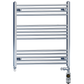 700mm x 800mm Dual Fuel Chrome Heated Towel Rail Radiator 
