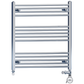 800mm x 800mm Dual Fuel Chrome Heated Towel Rail Radiator 