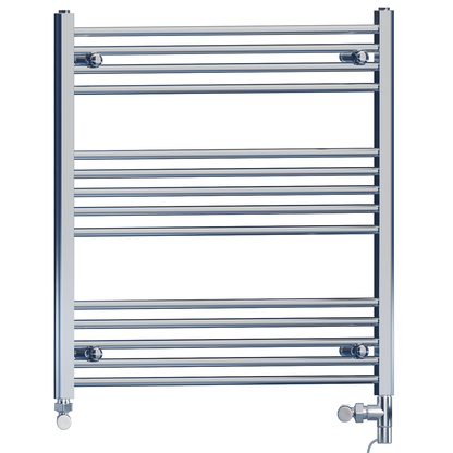  900mm x 800mm Dual Fuel Chrome Heated Towel Rail Radiator 