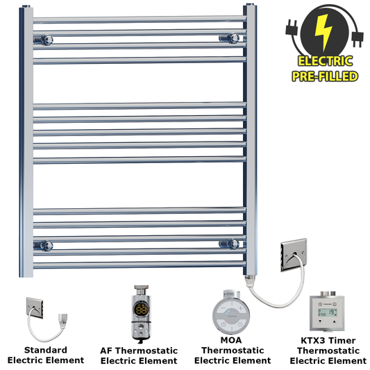 900mm x 800mm Chrome Electric Heated Towel Rail Radiator