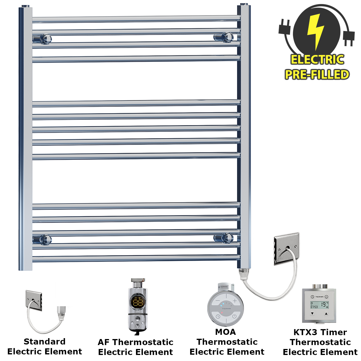 FC70 80 Chrome Towel Rail Radiator Warmer Heater Electric Thermostatic Timer Terma MOA AF PFS d2919777 1521 46b5 b4d4 a85bd3ebef2e