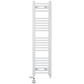 400mm x 1200mm Dual Fuel White Heated Towel Rail Radiator 