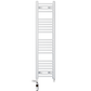 300mm x 1200mm Dual Fuel White Heated Towel Rail Radiator 