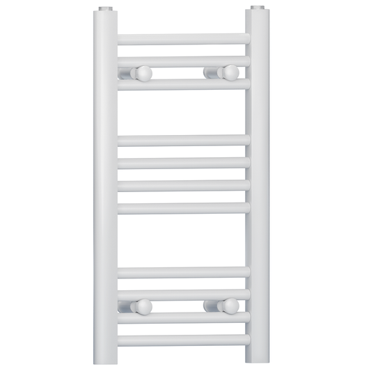 300mm x 600mm White Heated Towel Rail Radiator