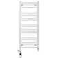 550mm x 1200mm Dual Fuel White Heated Towel Rail Radiator 