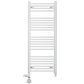 500mm x 1200mm Dual Fuel White Heated Towel Rail Radiator 