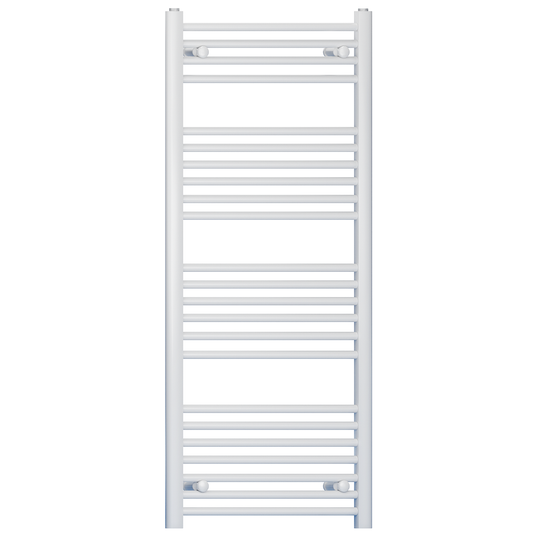 550mm x 1200mm White Heated Towel Rail Radiator