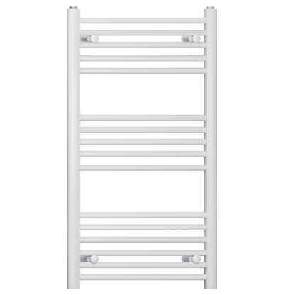  400mm x 900mm White Heated Towel Rail Radiator 