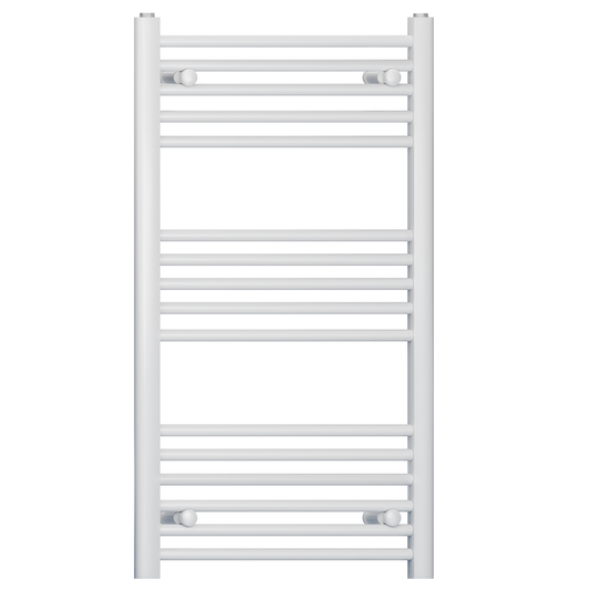 400mm x 900mm White Heated Towel Rail Radiator
