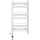 400x900mm Dual Fuel Small White Heated Towel Rail Radiator 
