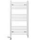 400x900mm Dual Fuel Small White Heated Towel Rail Radiator 