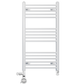 400x900mm Dual Fuel Small White Heated Towel Rail Radiator 