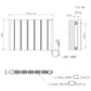 724 x 500mm Smart Wifi Electric Panel Radiator - 1000W White Horizontal Aluminium 