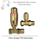 400mm x 1200mm Shiny Gold Heated Towel Rail Radiator