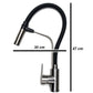 Chrome Kitchen Mixer with Black Hose - Stainless Steel (360° Swivel Bendable, Dual Spray) Model Kpy 3154 