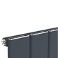305mm x 1800mm Single Aluminium Radiator In Anthracite Grey Model Lena 
