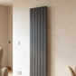 305mm x 1800mm Single Aluminium Radiator In Anthracite Grey Model Lena 