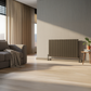 1022mm x 600mm Single Aluminium Radiator In Anthracite Grey Model Lena 