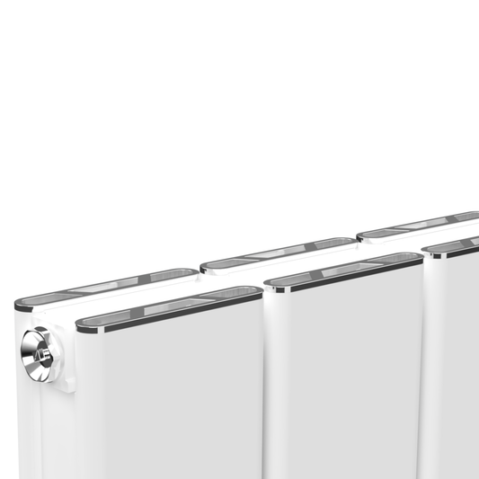 1022mm x 600mm Double Aluminium Radiator In White Model Lena
