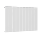 1022mm x 600mm Single Aluminium Radiator In White Model Lena 