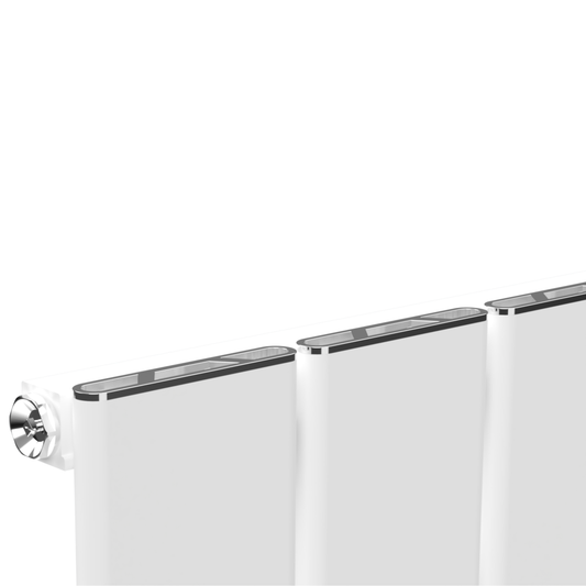 1022mm x 600mm Single Aluminium Radiator In White Model Lena