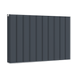 1022mm x 600mm Double Aluminium Radiator In Anthracite Grey Model Mira 
