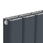 407mm x 1800mm Double Aluminium Radiator In Anthracite Grey Model Mira 